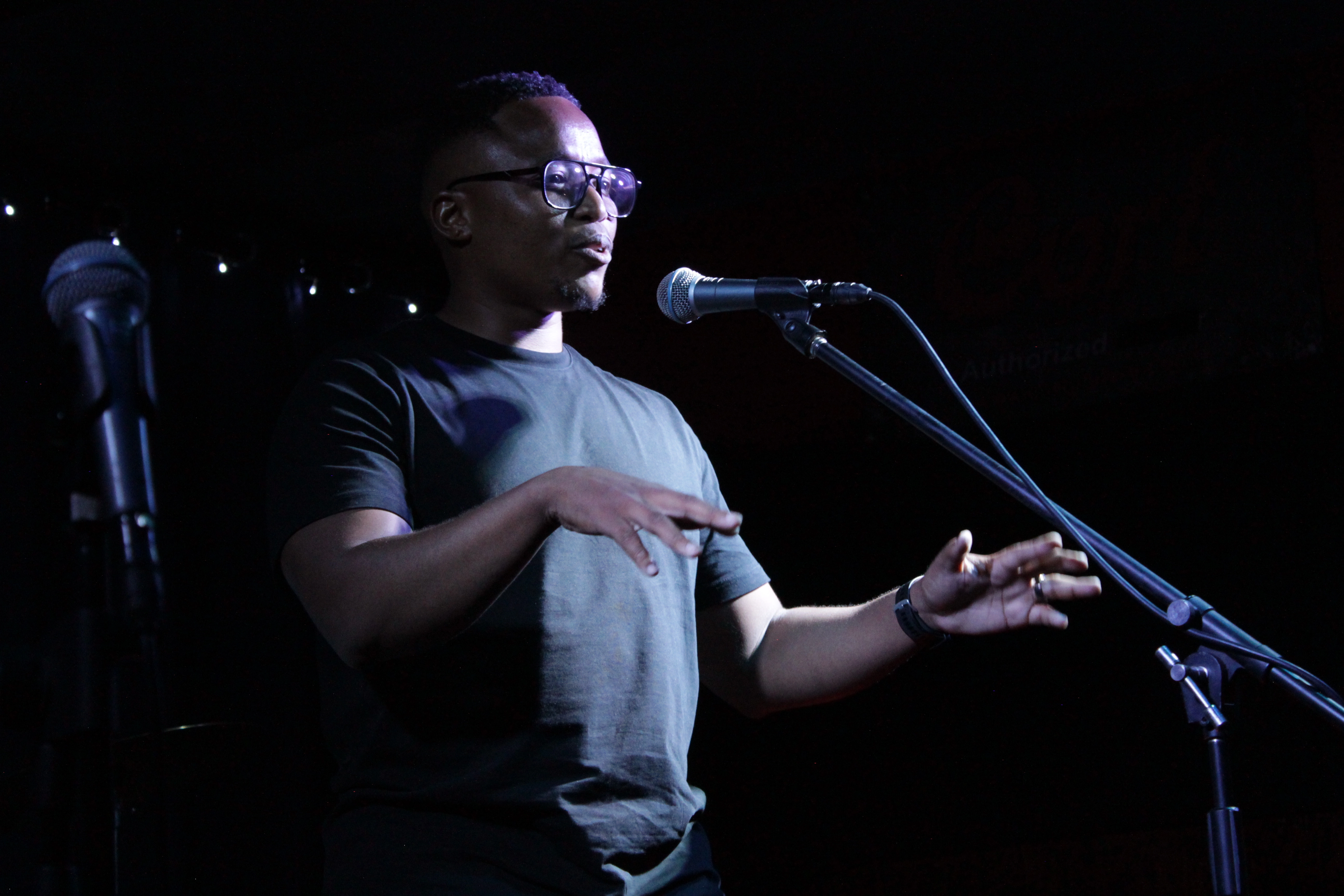 Writer's Bloc poetry night at AJ’s in Weltevreden with live performers and engaged audience